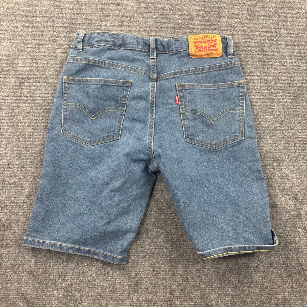 Levi's Slim Short Size 18 Blue Denim Bermuda Jorts Women - Picture 5 of 7